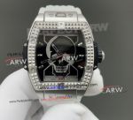 TWF Replica Hublot Spirit Of Big Bang Depeche Mode Skull Face White Rubber Strap Watch 